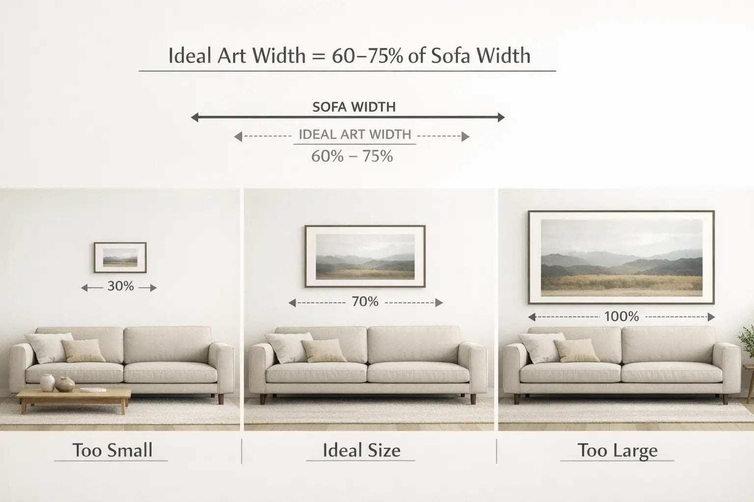 Wall Art Size Mistakes: How to Choose the Perfect Print for Your Wall - Randello