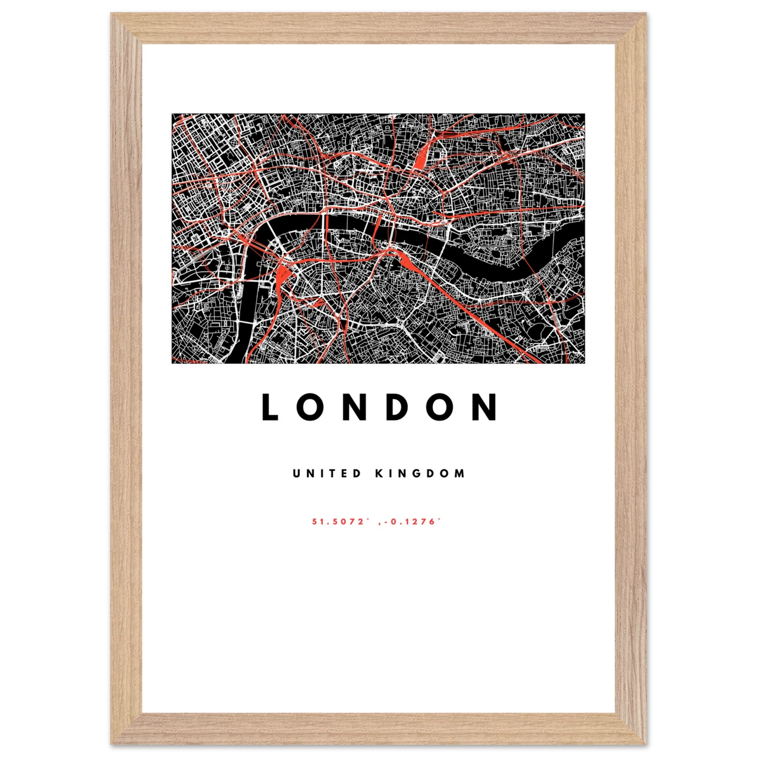 UK City Map Framed Prints