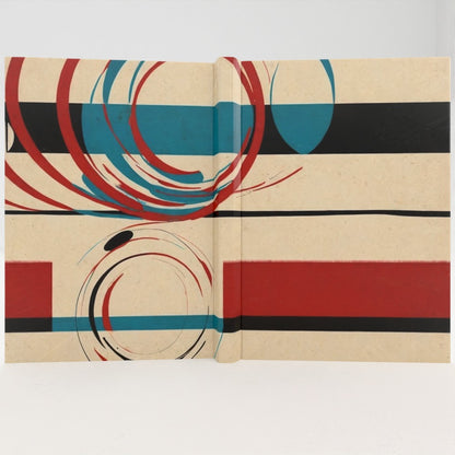 Geometric Union Jack A5 Lined Journal – 128 Page Writing Notebook with Vinyl-Laminated Cover