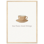Tea Fixes Most Things – British Tea Kitchen Framed Print - Randello