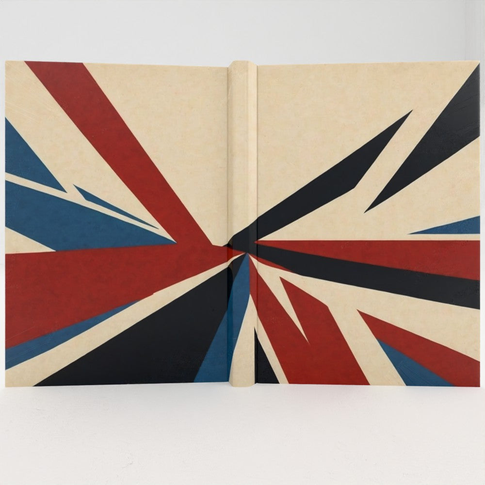 Bold Union Jack Burst A5 Lined Journal – 128 Page Writing Notebook with Vinyl-Laminated Cover