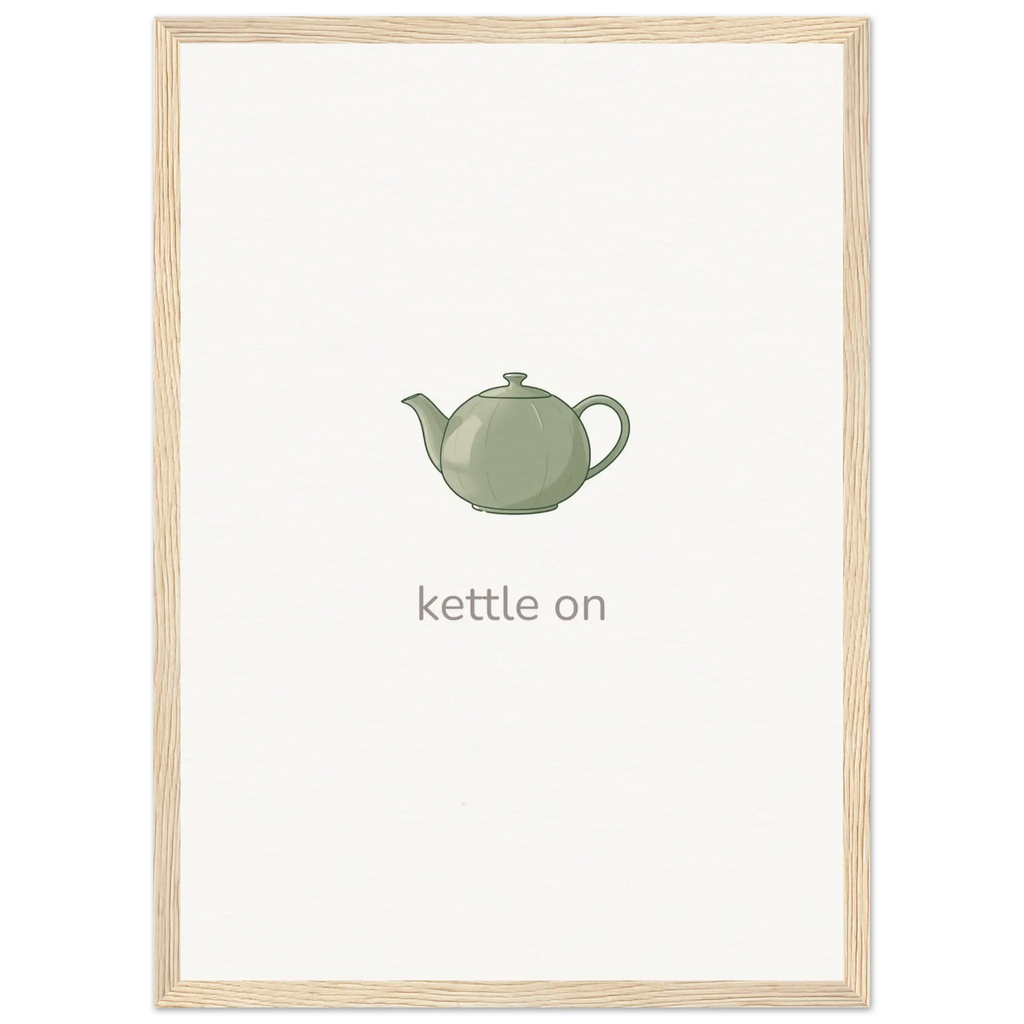 Kettle On – British Tea Kitchen Framed Print - Randello