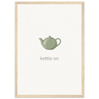 Kettle On – British Tea Kitchen Framed Print - Randello