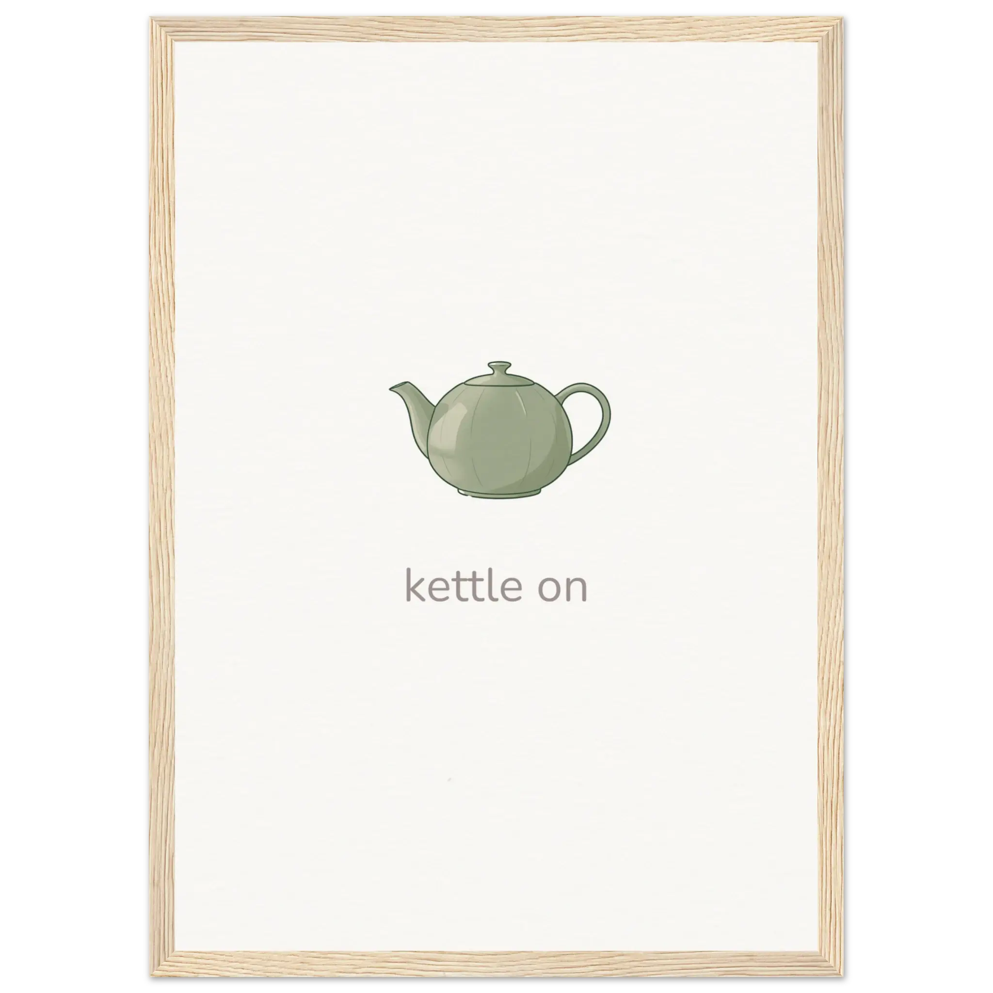 Kettle On – British Tea Kitchen Framed Print - Randello