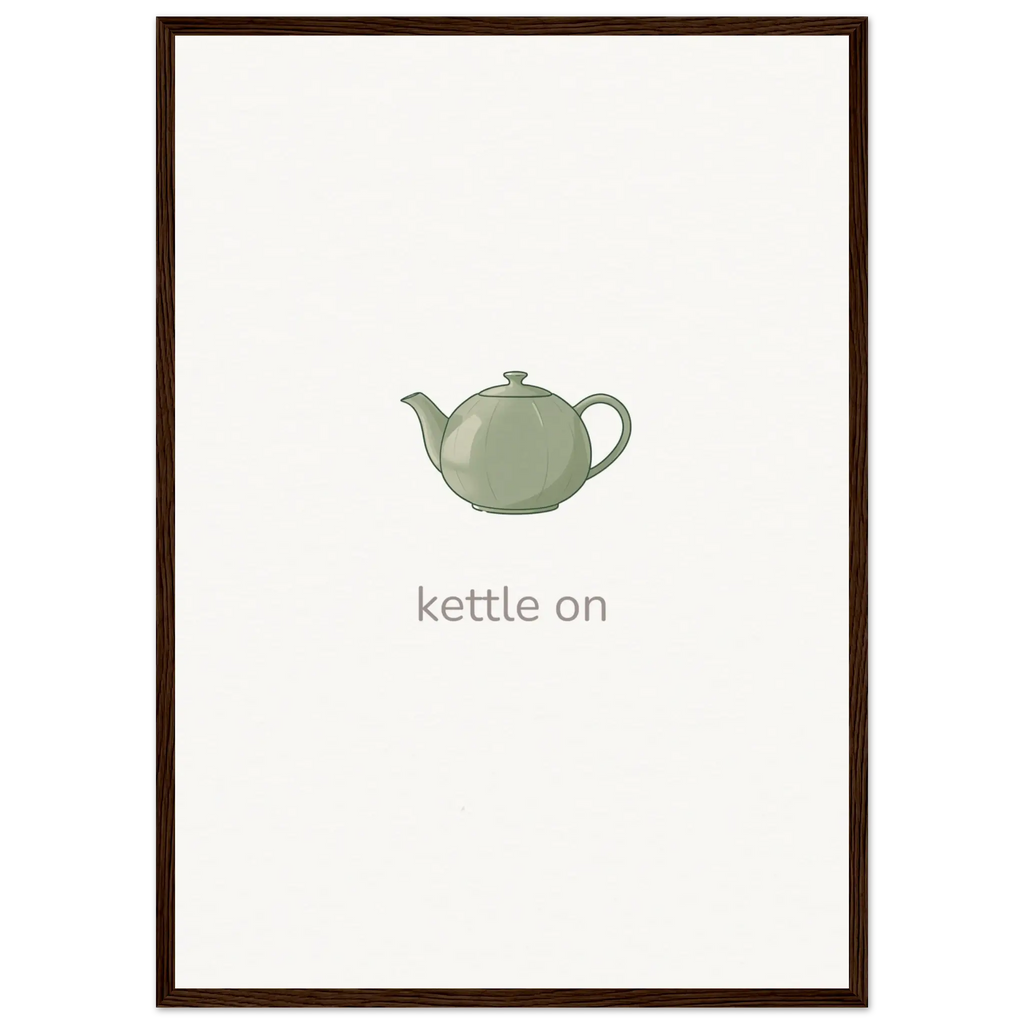 Kettle On – British Tea Kitchen Framed Print - Randello
