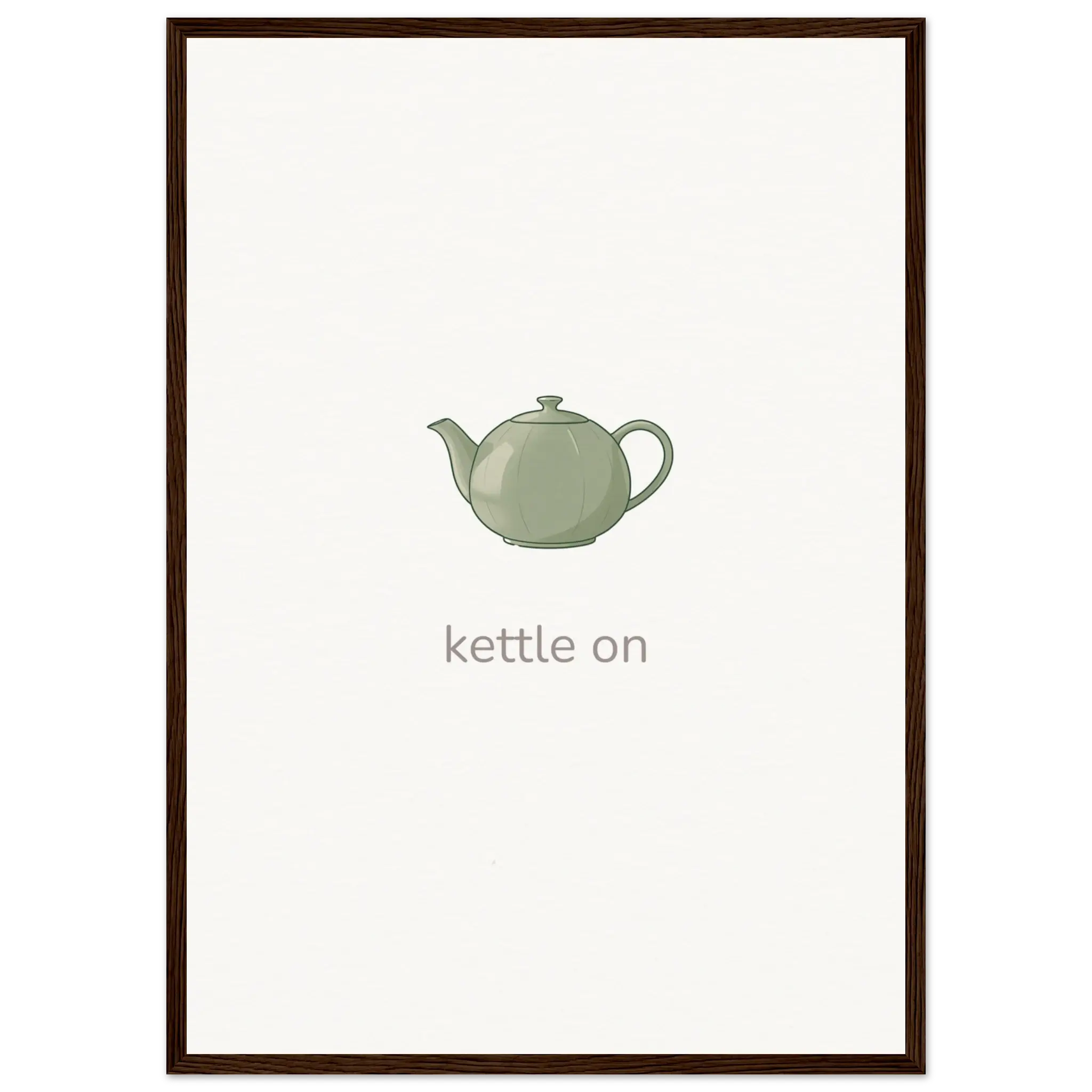 Kettle On – British Tea Kitchen Framed Print - Randello