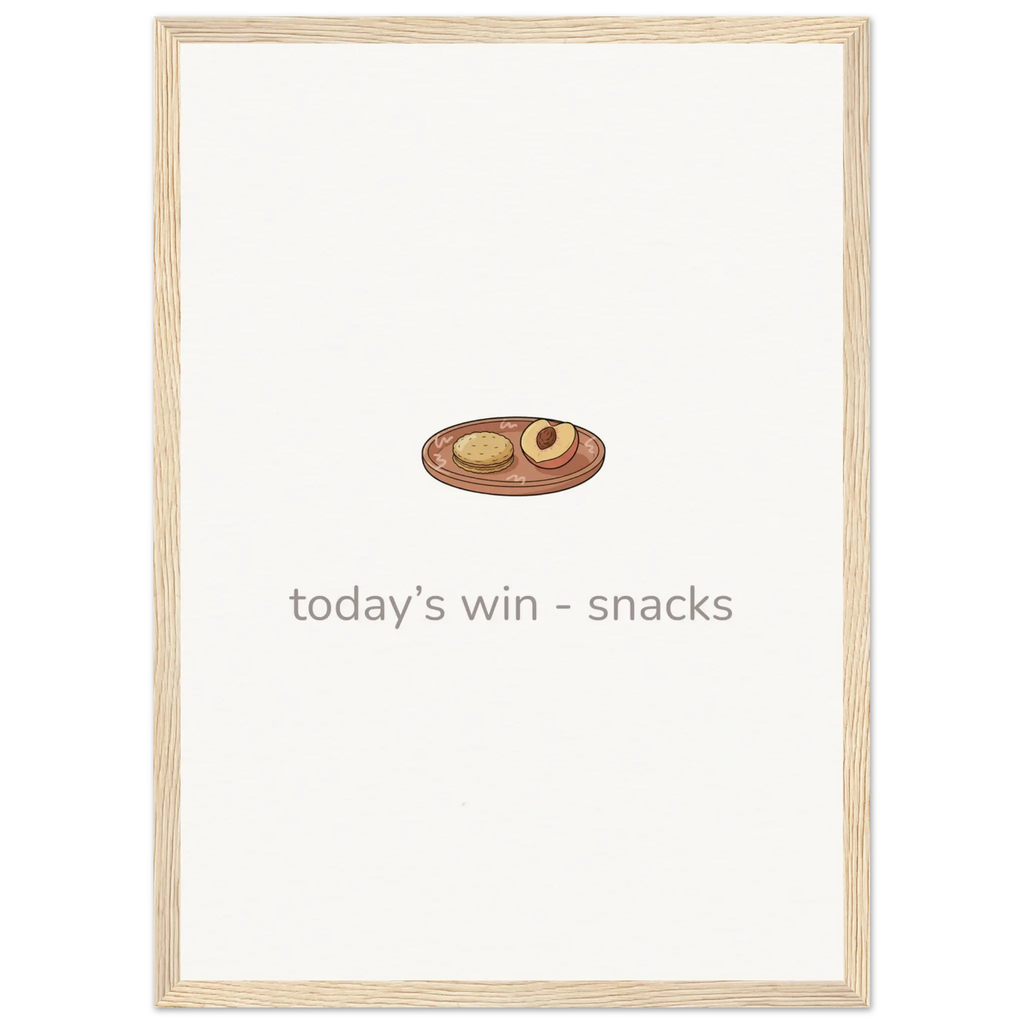 Today’s Win – Snacks British Kitchen Framed Print - Randello