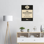 I’m Knackered – British Penguin Book Parody Framed Print - Randello
