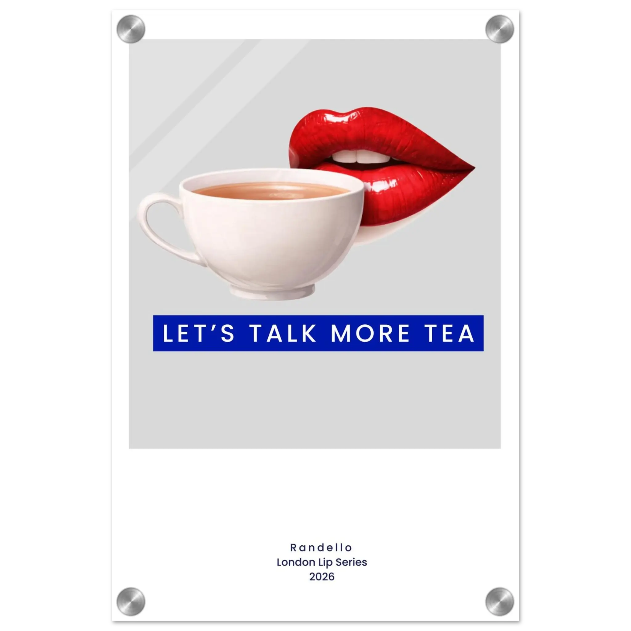 Let’s Talk More Tea – London Underground Inspired Acrylic Wall Art - Randello