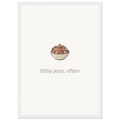 Little Joys, Often – Strawberries Bowl Kitchen Framed Print - Randello