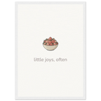 Little Joys, Often – Strawberries Bowl Kitchen Framed Print - Randello