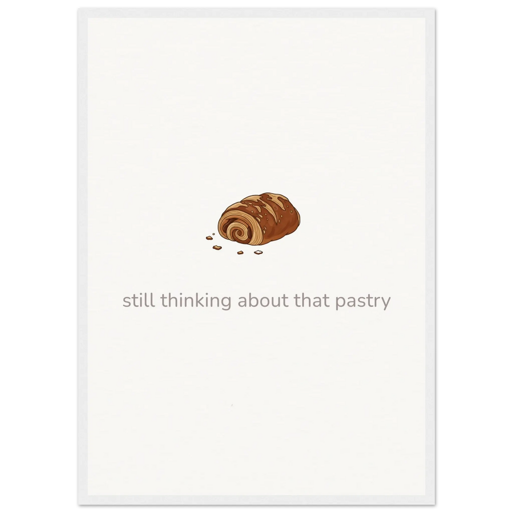 Still Thinking About That Pastry – Bakery Kitchen Framed Print - Randello