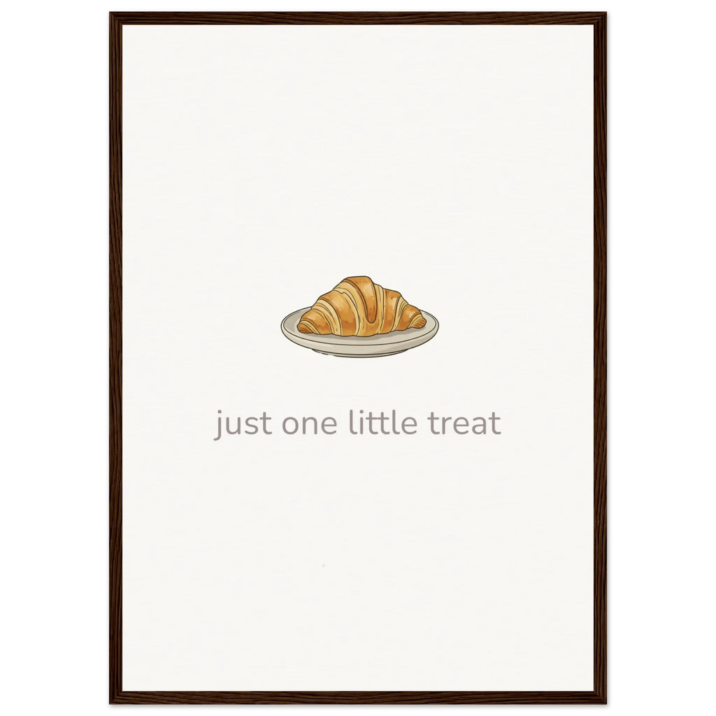 Just One Little Treat – Cosy Bakery Kitchen Framed Print - Randello