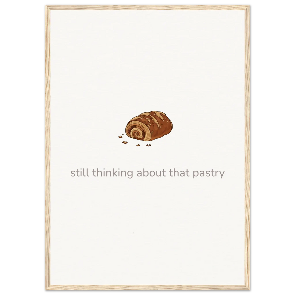 Still Thinking About That Pastry – Bakery Kitchen Framed Print - Randello