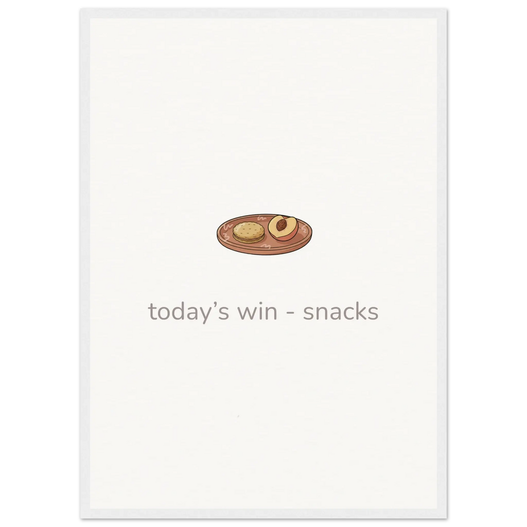 Today’s Win – Snacks British Kitchen Framed Print - Randello