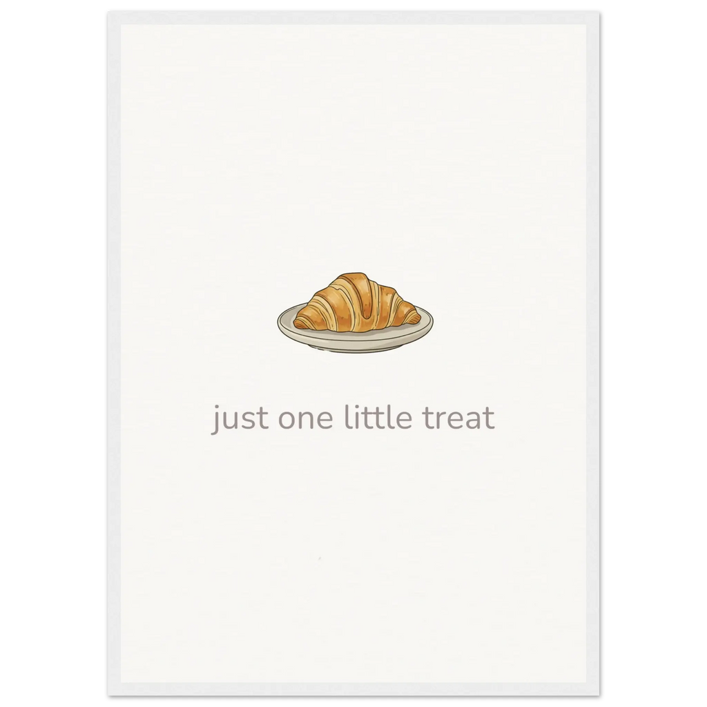 Just One Little Treat – Cosy Bakery Kitchen Framed Print - Randello