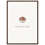 Little Joys, Often – Strawberries Bowl Kitchen Framed Print - Randello