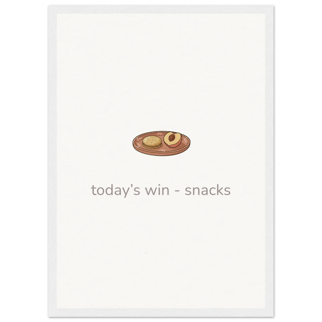 Today’s Win – Snacks British Kitchen Framed Print - Randello
