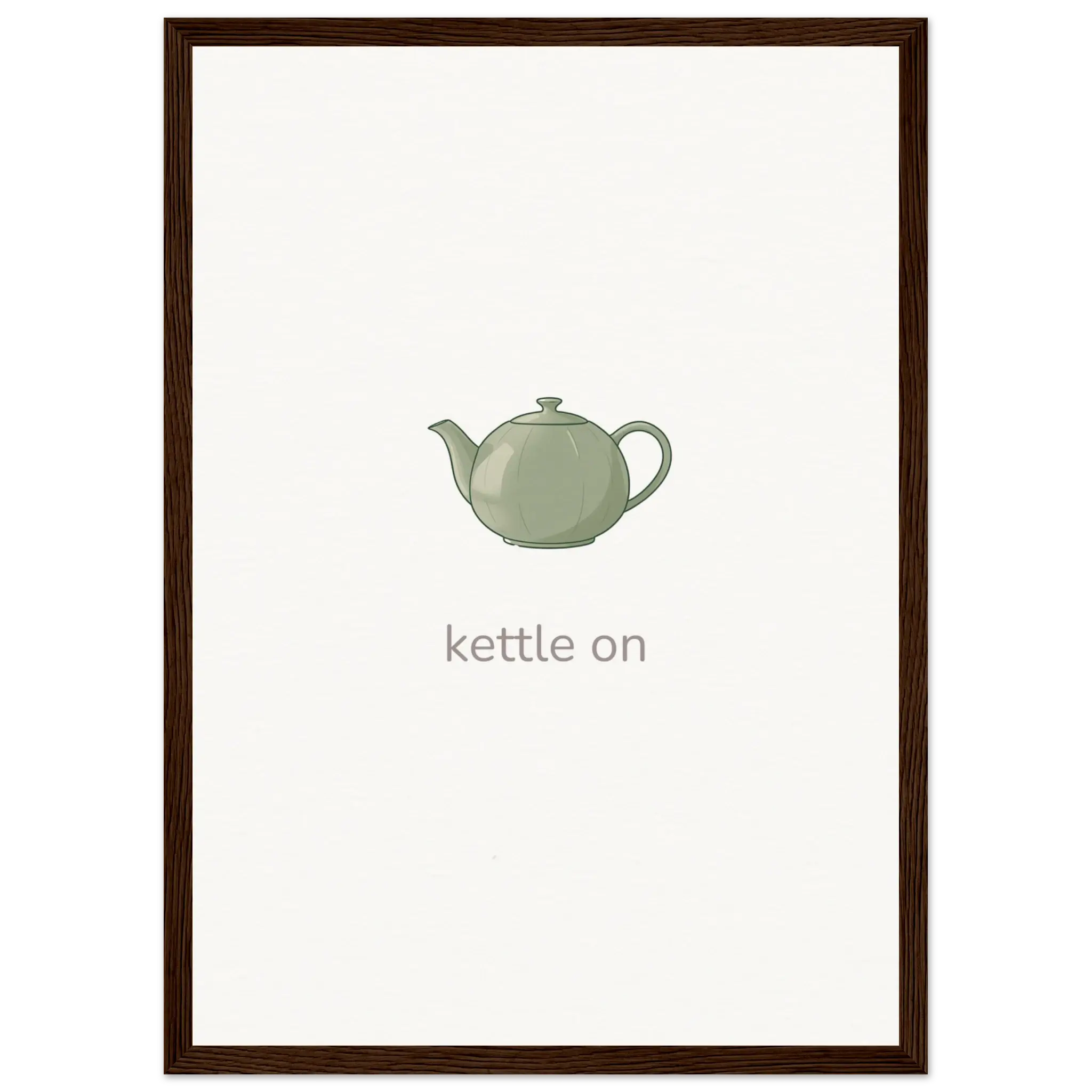 Kettle On – British Tea Kitchen Framed Print - Randello