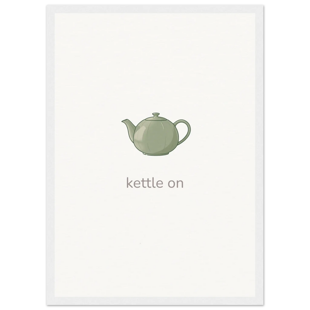 Kettle On – British Tea Kitchen Framed Print - Randello