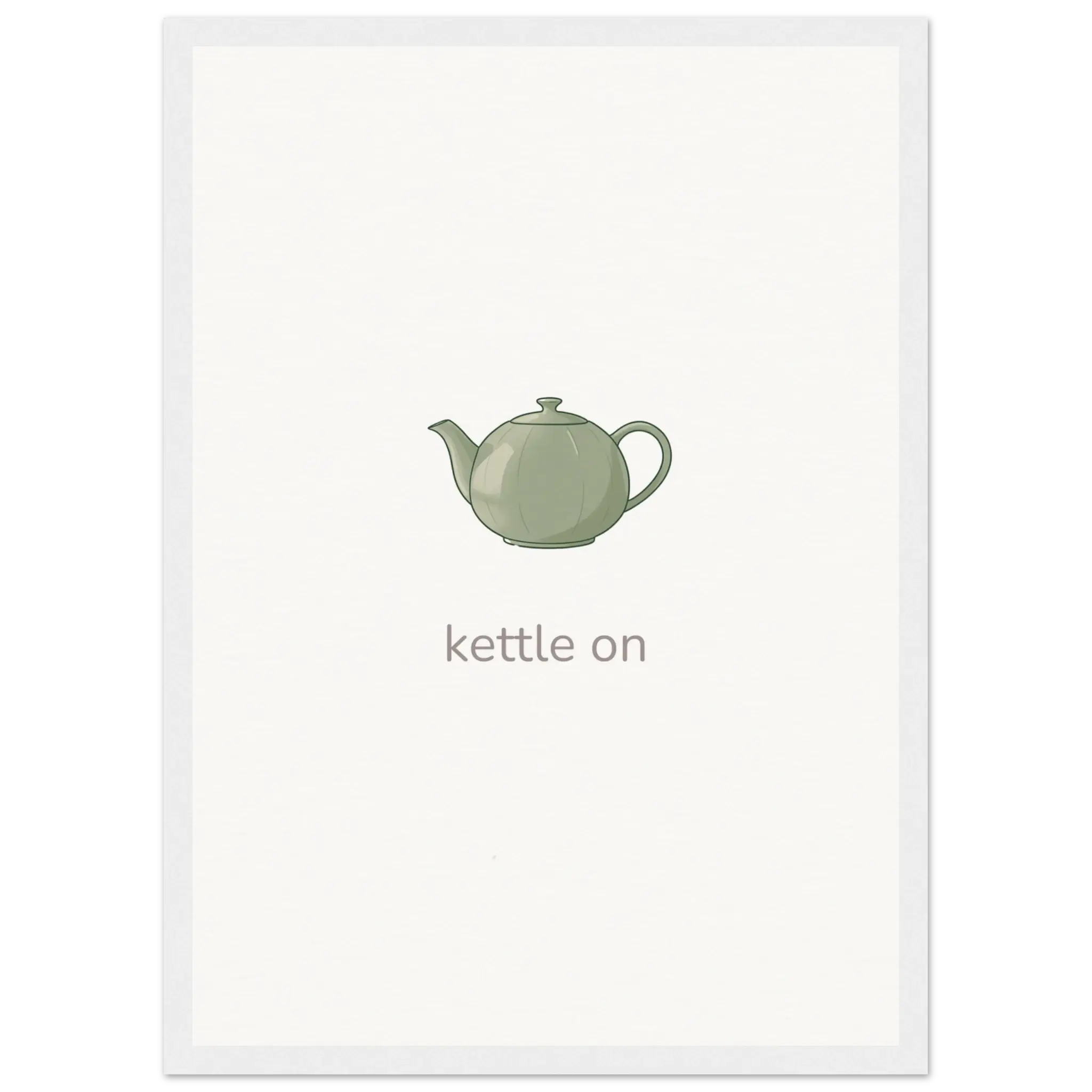 Kettle On – British Tea Kitchen Framed Print - Randello