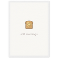 Soft Mornings – Toast Illustration Kitchen Framed Print - Randello
