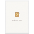 Soft Mornings – Toast Illustration Kitchen Framed Print - Randello