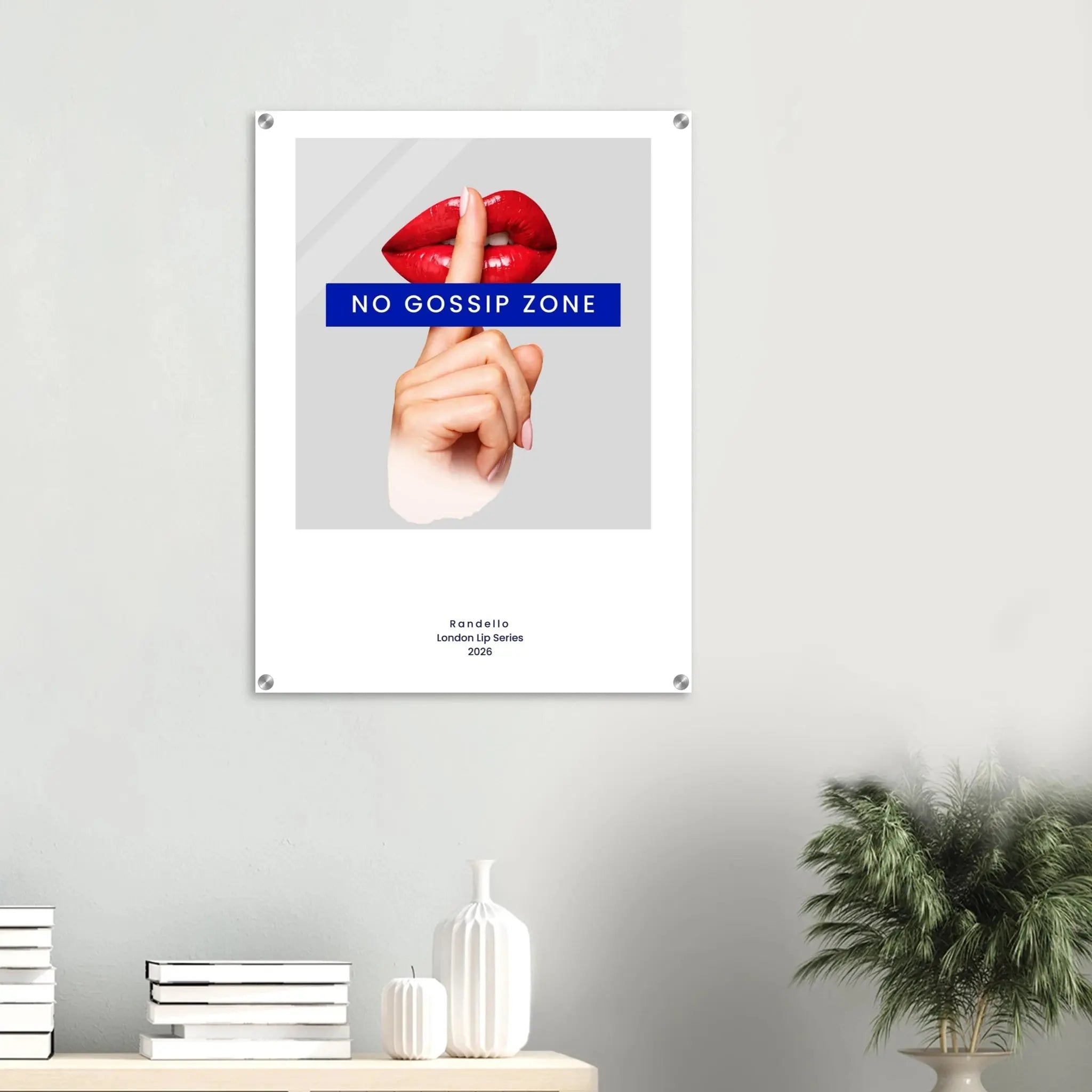 No Gossip Zone – London Underground Inspired Acrylic Wall Art - Randello