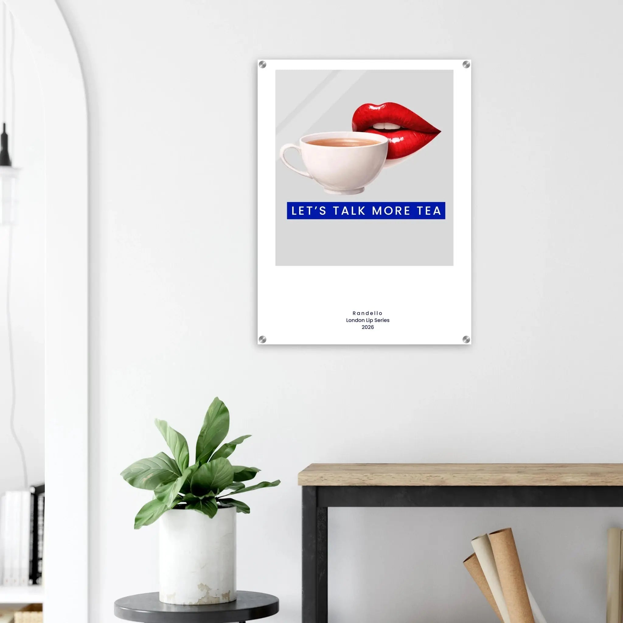 Let’s Talk More Tea – London Underground Inspired Acrylic Wall Art - Randello