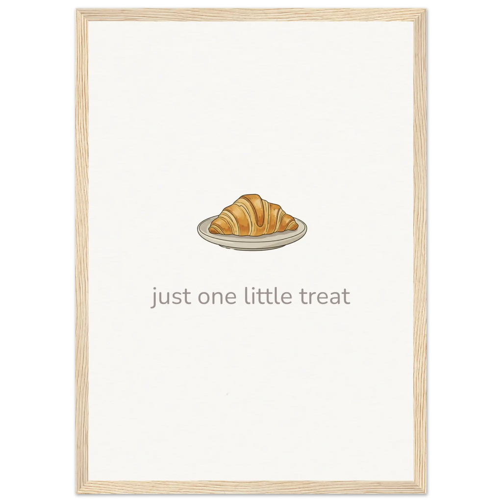 Just One Little Treat – Cosy Bakery Kitchen Framed Print - Randello
