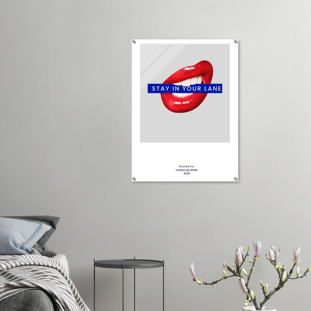 Stay In Your Lane – London Underground Inspired Acrylic Wall Art - Randello