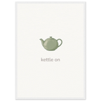Kettle On – British Tea Kitchen Framed Print - Randello