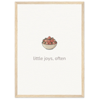 Little Joys, Often – Strawberries Bowl Kitchen Framed Print - Randello