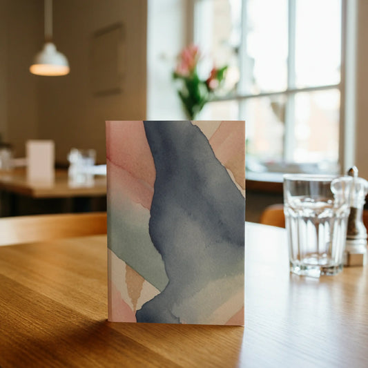 A5 Hardback Journal – Blush Britannia Watercolour Waves Lulu