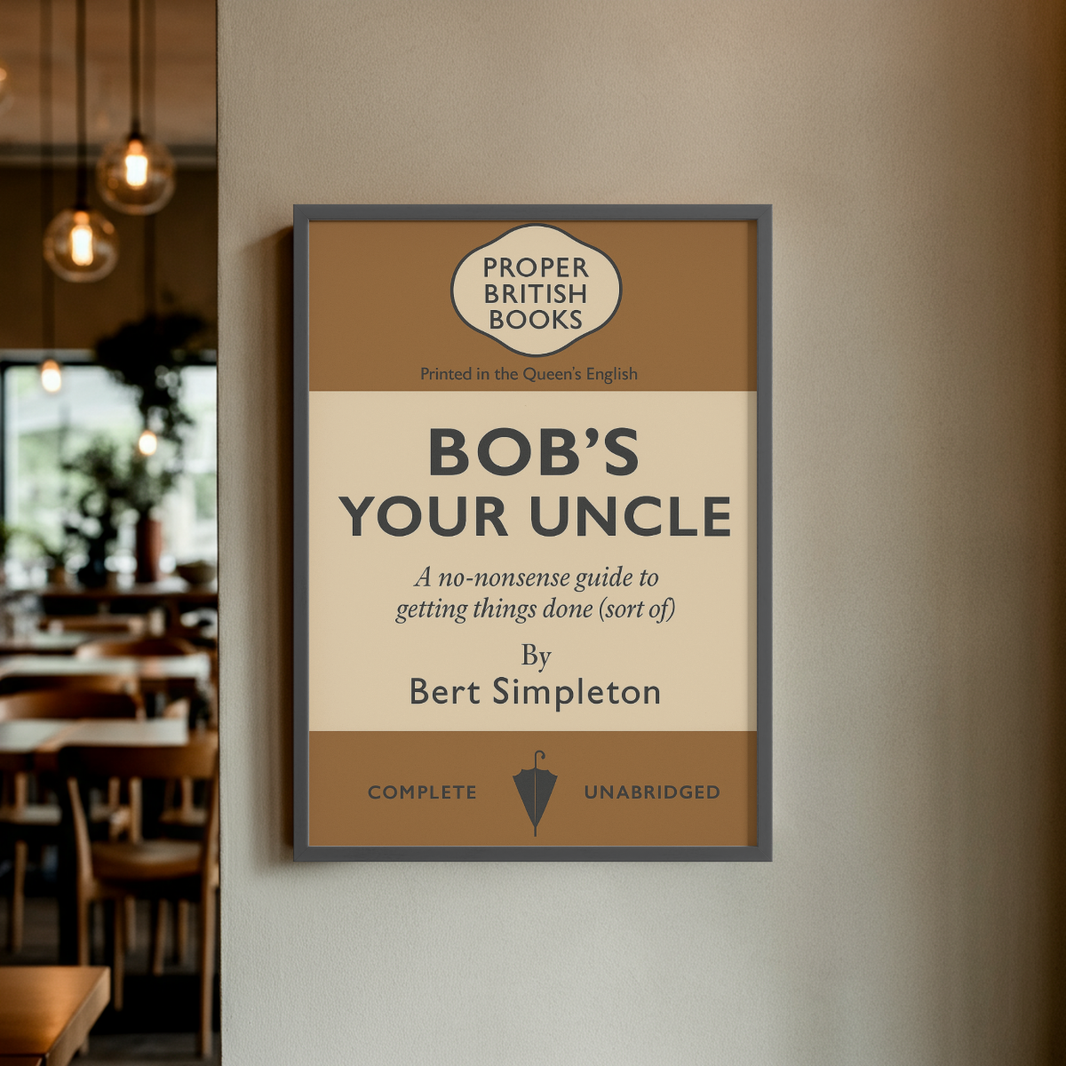 Bob’s Your Uncle – British Penguin Book Parody Framed Print Galeto