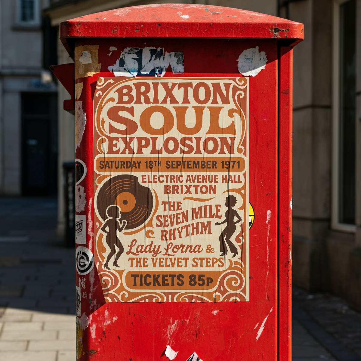 Brixton Soul Explosion 1971 Fine Art Vintage Poster Print – London Soul Music Wall Art