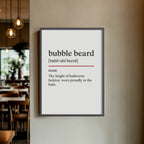 Bubble Beard  – Oxford Dictionary Bathroom Framed Print Galeto