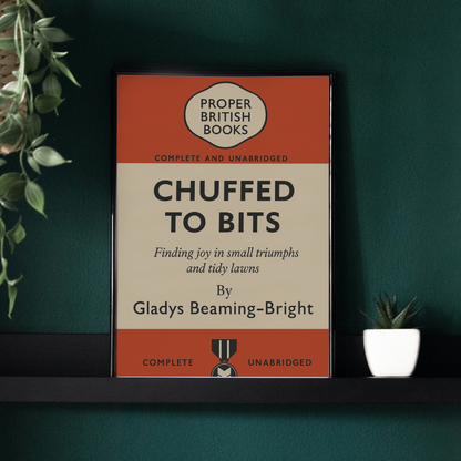 Chuffed to Bits – British Penguin Book Parody Framed Print Galeto
