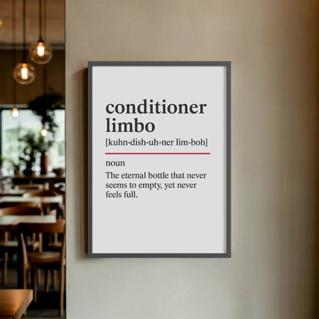 Conditioner Limbo  – Oxford Dictionary Bathroom Framed Print Galeto