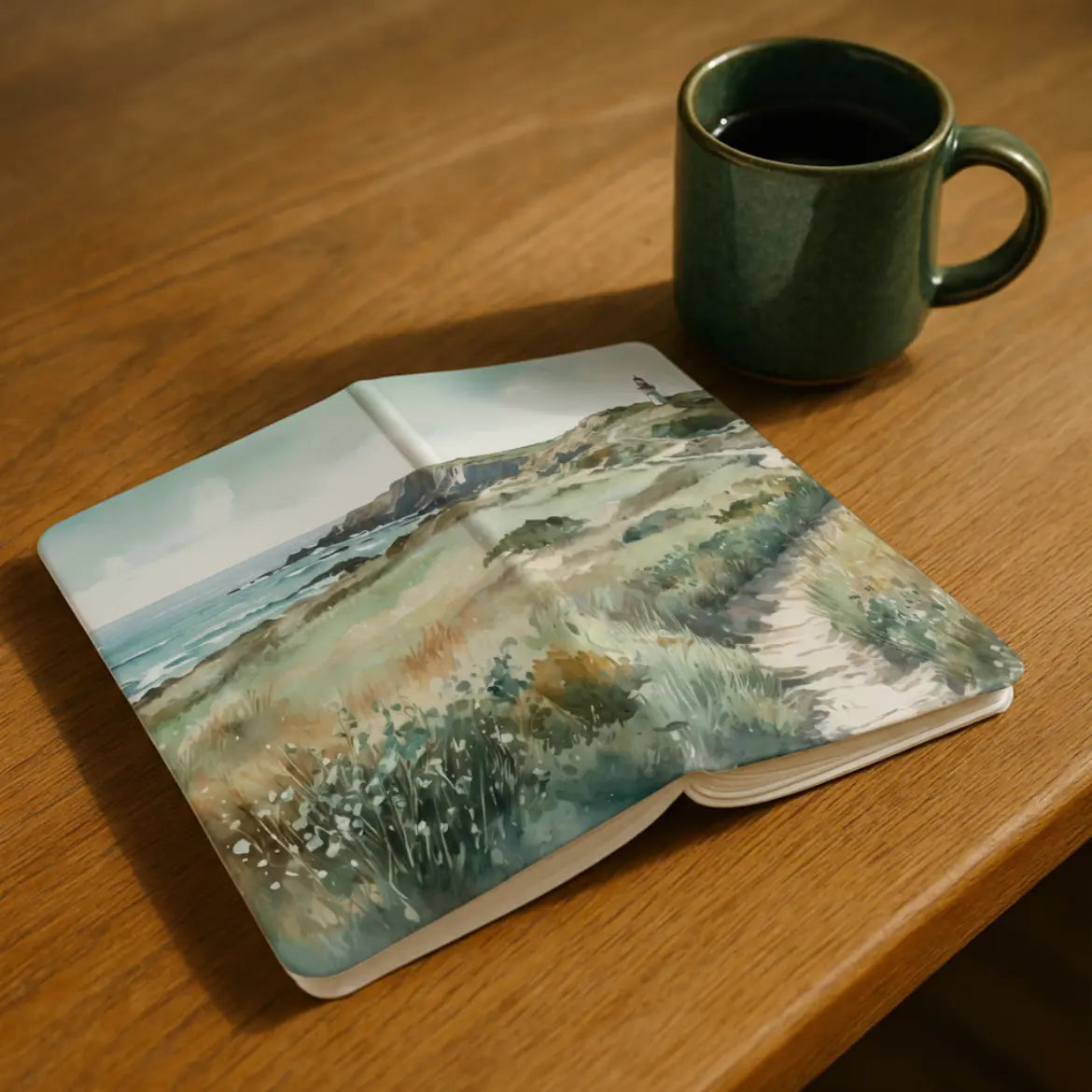 A5 Hardback Journal - Coastal Walk Seaside Notebook Lulu