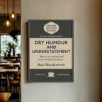Dry Humour and Understatement – British Penguin Book Parody Framed Print Galeto