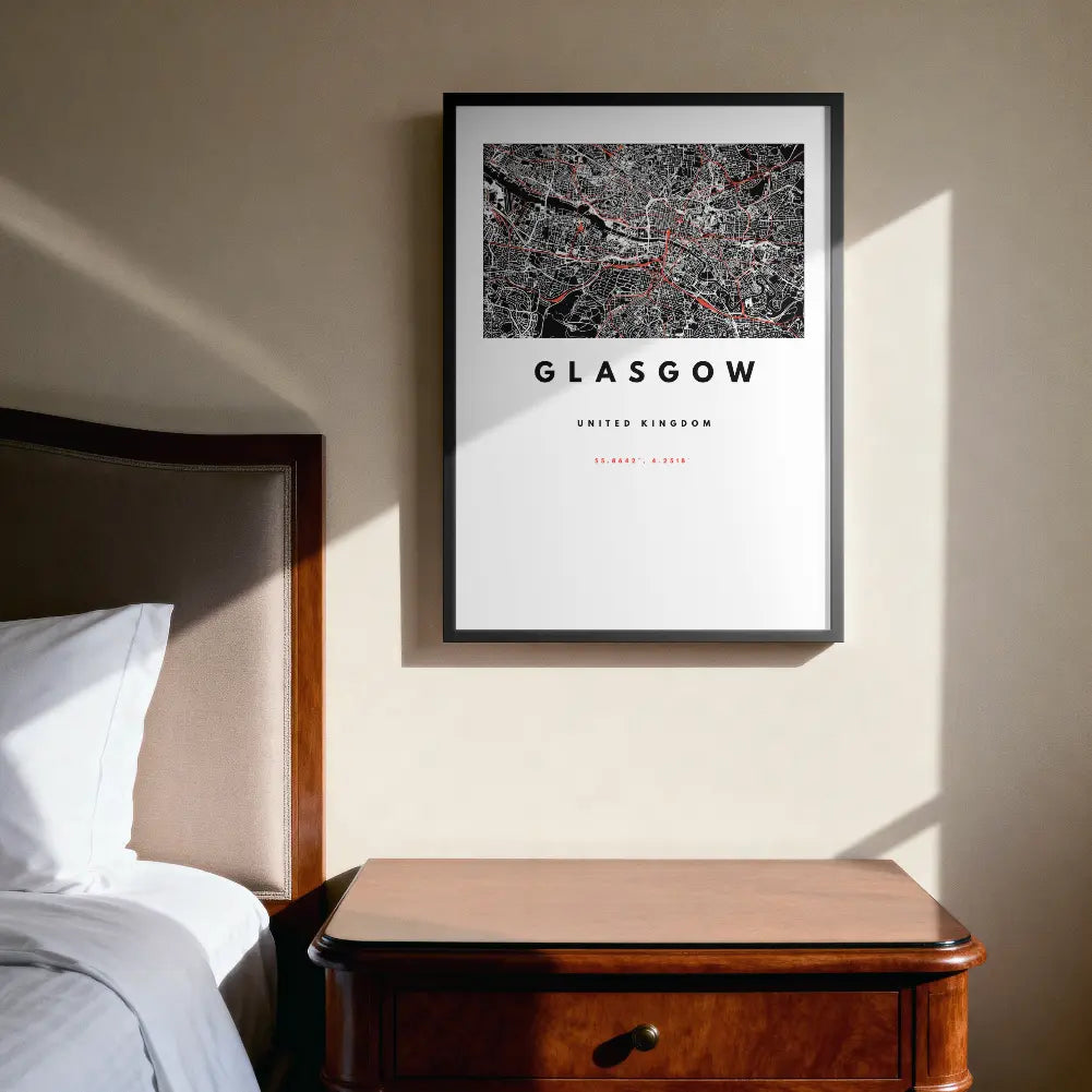 Glasgow City – Quality Framed Print, Ready to Hang Galeto