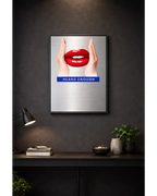 Heard Enough   – London Lip Series - Brushed Aluminum Print Randello