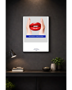 Heard Enough – London Lip Series Metal Framed Print Randello