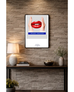 Heard Enough – London Lip Series Metal Framed Print Randello