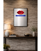 Keep It Shut – London Lip Series - Brushed Aluminum Print Randello