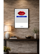 Keep It Shut – London Lip Series  Metal Framed Print Randello