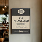 I’m Knackered – British Penguin Book Parody Framed Print - Randello