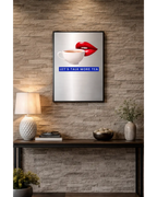 Lets Talk More Tea – London Lip Series - Brushed Aluminum Print Randello