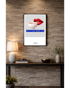 Lets Talk More Tea – London Lip Series  Metal Framed Print Randello